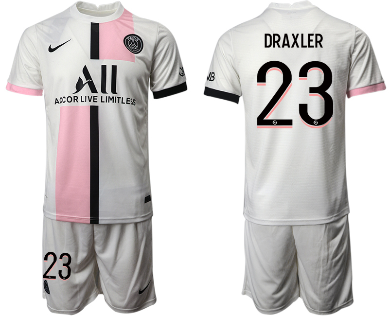 Men 2021-2022 Club Paris St German away white #23 Soccer Jersey->paris st german jersey->Soccer Club Jersey